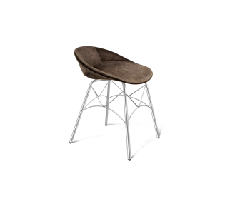 Обеденный стул SHT-ST19-SF1 / SHT-S107 (кофейный трюфель/хром лак) в Пензе