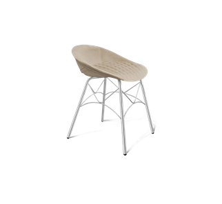 Обеденный стул SHT-ST19-SF1 / SHT-S107 (ванильный крем/хром лак) в Пензе