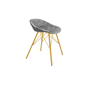 Обеденный стул SHT-ST19-SF1 / SHT-S37 (дымный/золото) в Пензе