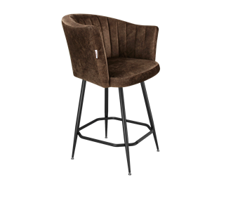 Полубарный стул SHT-ST42-1 / SHT-S148-1 (кофейный трюфель/черный муар) в Пензе