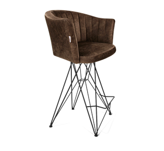 Полубарный стул SHT-ST42-1 / SHT-S66-1 (кофейный трюфель/черный муар) в Пензе