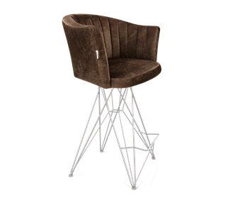 Полубарный стул SHT-ST42-1 / SHT-S66-1 (кофейный трюфель/хром лак) в Пензе