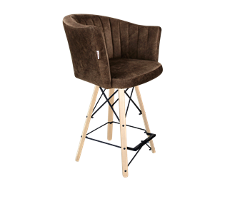 Полубарный стул SHT-ST42-1 / SHT-S80-1 (кофейный трюфель/прозрачный лак/черный) в Пензе