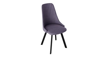 Кухонный стул Франк (паук) исп2 (Черный матовый/Микровелюр Фиолетовый) в Пензе