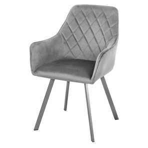 Мягкий кухонный стул-кресло Мадрид СРП-056 бриллиант Дрим серый в Пензе