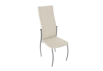 Обеденный стул Комфорт-М, цвет Эмаль Бриллиант, Бежевый Аллигатор к/з 218 (белый перламутр) в Пензе
