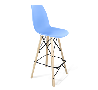 Барный стул SHT-ST29/S80 (голубой pan 278/прозрачный лак/черный) в Пензе