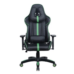 Кресло компьютерное Brabix GT Carbon GM-120 (две подушки, экокожа, черное/зеленое) 531929 в Пензе
