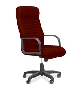 Офисное кресло для руководителя Атлант, ткань TW / бордовая в Пензе