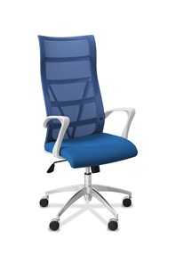 Офисное кресло Топ X белый каркас, сетка/ткань TW / синяя/голубая в Пензе