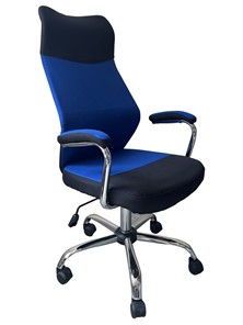 Кресло компьютерное C168 черный/синий в Пензе