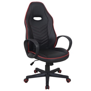 Офисное кресло BRABIX "Flame GM-004", экокожа, черное/красное, 532499 в Пензе