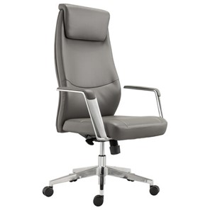 Офисное кресло BRABIX PREMIUM "Jazz EX-757", синхромеханизм, алюминий, экокожа, серое, 532490 в Пензе