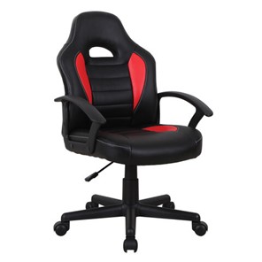 Кресло компьютерное BRABIX "Spark GM-201", экокожа, черное/красное, 532503 в Пензе