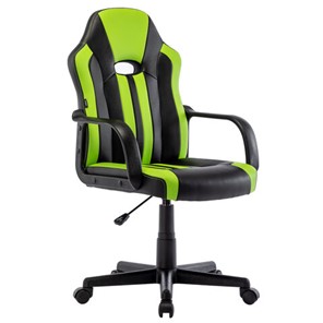 Офисное кресло BRABIX "Stripe GM-202", экокожа, черное/зеленое, 532511 в Пензе