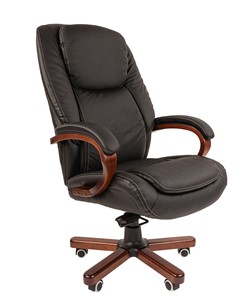 Компьютерное кресло CHAIRMAN 408 кожа черная в Пензе