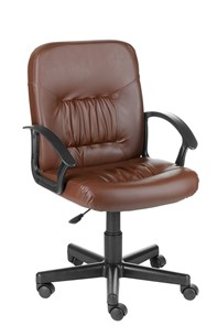 Кресло офисное Чат кожзам коричневый в Пензе