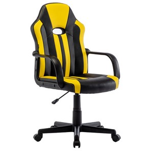 Офисное кресло RABIX "Stripe GM-202", экокожа, черное/желтое, 532510 в Пензе