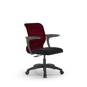 Офисное кресло SU-M-4/подл.160/осн.005 бордовый/черный в Пензе