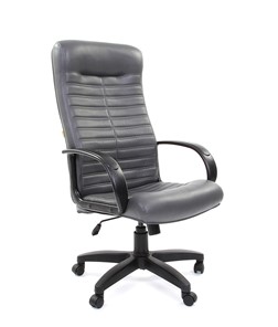Кресло CHAIRMAN 480 LT, экокожа, цвет серый в Пензе