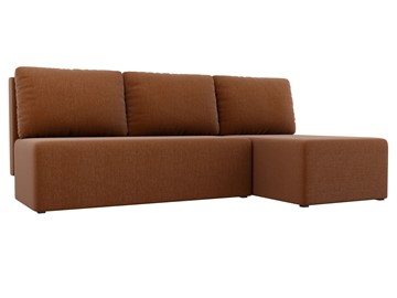 Угловой раскладной диван Поло, Коричневый (рогожка) в Пензе