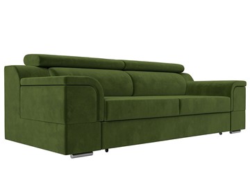 Прямой диван Лига-003 НПБ, Зеленый (Микровельвет) в Пензе
