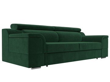 Прямой диван Лига-003 НПБ, Зеленый (Велюр) в Пензе