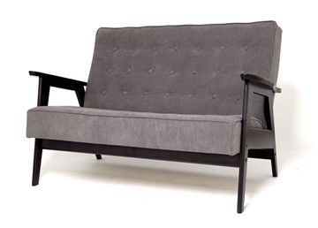 Прямой диван Ретро, двухместный (Темный тон / RS 15 - темно-серый) в Пензе
