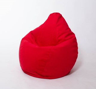 Кресло-мешок Груша большое, велюр однотон, красное в Пензе