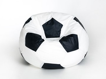 Кресло-мешок Мяч малый, бело-черный в Пензе