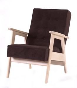 Кресло Ретро (беленый дуб / RS 32 - коричневый) в Пензе