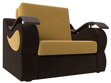 Кресло-кровать Меркурий (60), Желтый\коричневый (Микровельвет\Экокожа) в Пензе