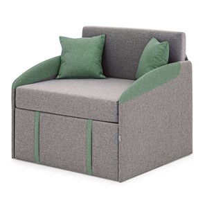 Кресло-кровать Polto серо-коричневый/шалфей (рогожка) в Пензе