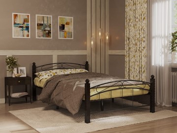 Кровать двуспальная Гарда 15, 160х200, черная в Пензе