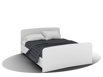 Двуспальная кровать Вега Кр-08 1600 с плоским основанием (Белый древесный) в Пензе