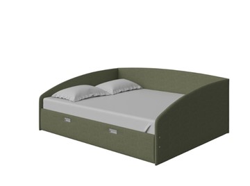 Кровать двуспальная Bono 160х200, Искусственная шерсть (Лама Авокадо) в Пензе