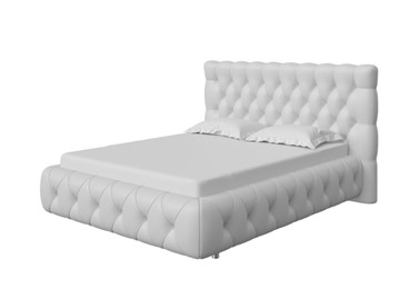Спальная кровать Castello 160х200, Экокожа (Белый) в Пензе