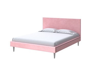 Двуспальная кровать Claro 160х200, Велюр (Casa Жемчужно-розовый) в Пензе