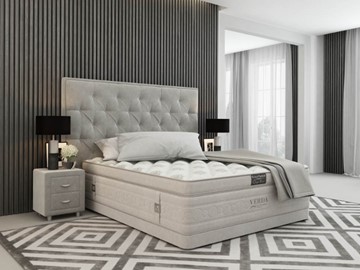 Двуспальная кровать Classic Compact/Basement 180х200, Флок (Велсофт Серый) в Пензе
