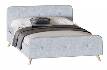Кровать двуспальная Сиерра 1600 (с подъемным механизмом и коробом) Аура серый в Пензе