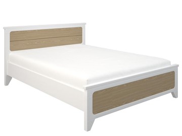 Кровать 2-спальная Боринское Соня 1400, Белый/Дуб в Пензе