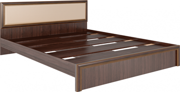 Кровать 2-спальная Беатрис М09 с мягким изголовьем (Орех Гепланкт) в Пензе
