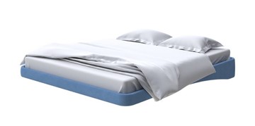 Парящая кровать 160х200, Рогожка (Тетра Голубой) в Пензе