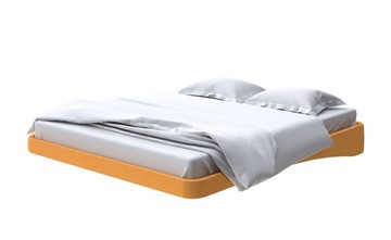 Кровать двуспальная парящая 180х200, Велюр (Scandi Cotton 18 Шафран) в Пензе