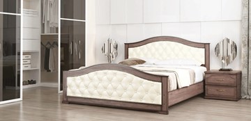 Кровать двуспальная СВ-Стиль Стиль 1, 160х190, кожзам, с основанием в Пензе