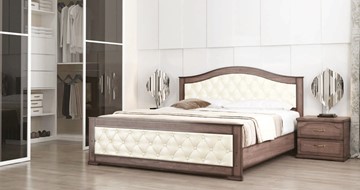 Спальная кровать СВ-Стиль Стиль 3, 160х190, кожзам, с основанием в Пензе