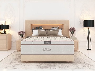 Спальная кровать Smart Compact/Podium M 160х200, Флок (Велсофт Бежевый) в Пензе