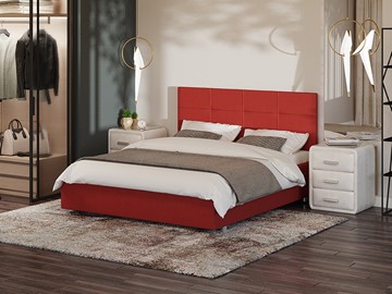 Двуспальная кровать Proson Neo 160х200, Велюр (Forest 13 Красный) в Пензе