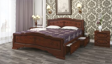 Кровать с выкатными ящиками Карина-6 (Орех) 180х200 в Пензе