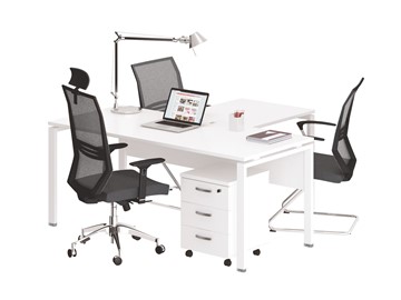 Офисный набор мебели А4 (металлокаркас UNO) белый премиум / металлокаркас белый в Пензе